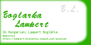 boglarka lampert business card